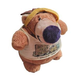 Brinker Ink Plush 8" Teddy Bear Brown W Big Nose Vintage 1986 Stuffed Animal Toy